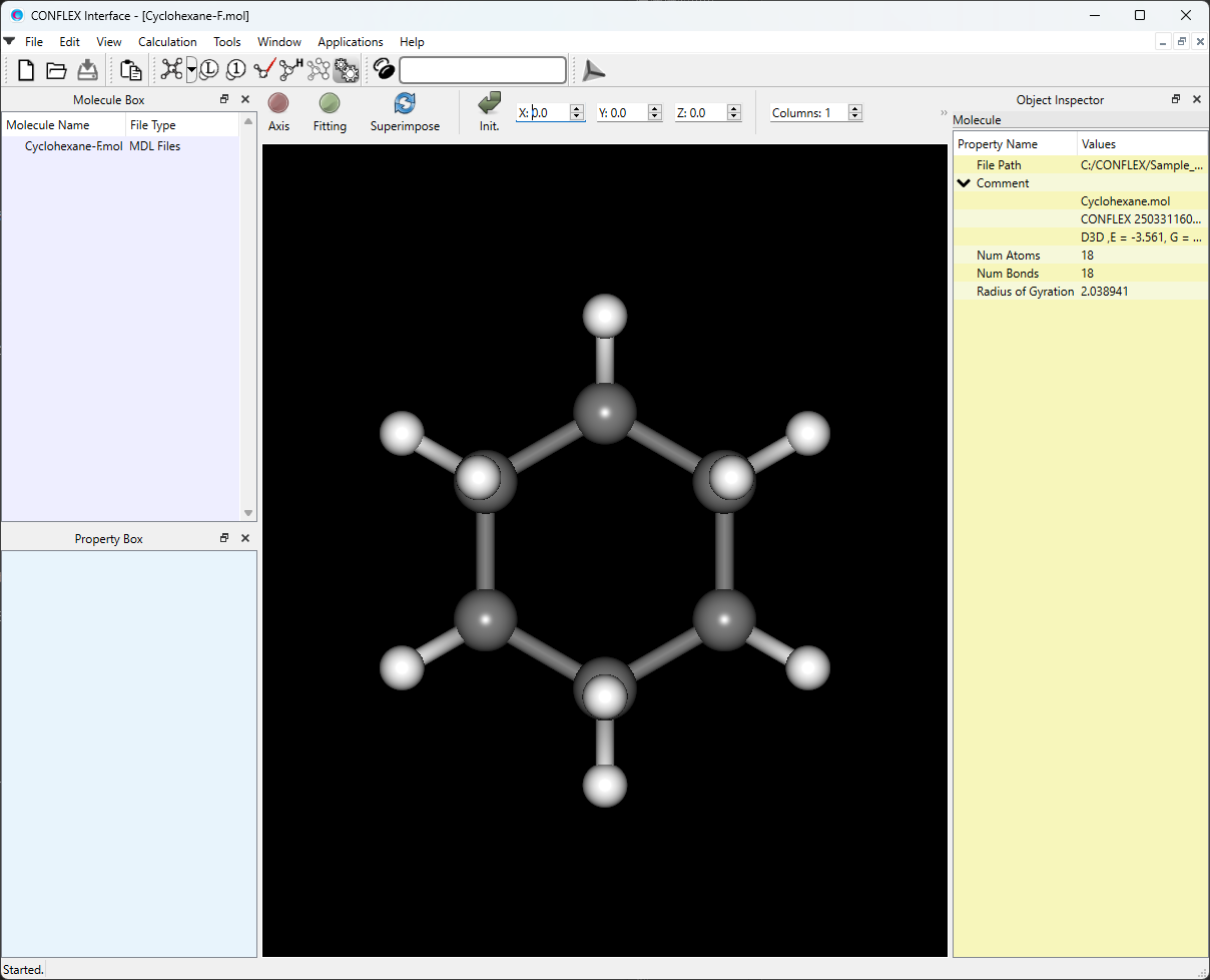 Interface Cyclohexane