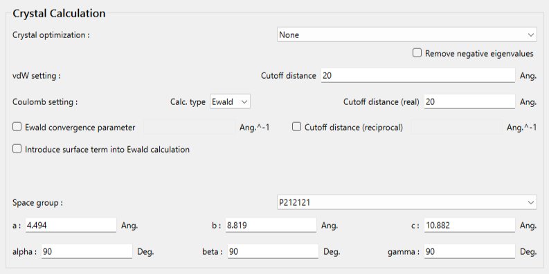 Crystal Surface Calc.