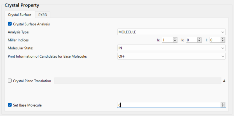 Surface set Base Mol