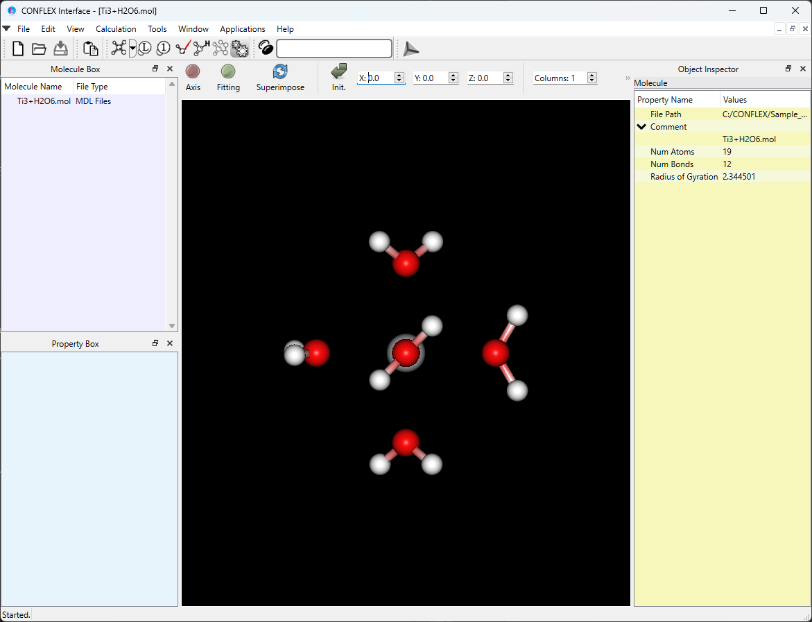 Interface Ti3+(H2O)6