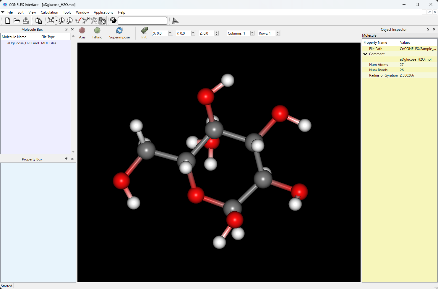 Interface Glucose H2O