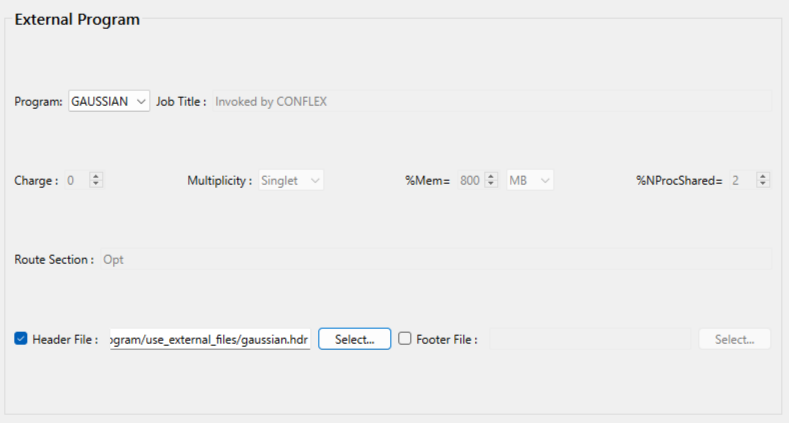External Header File set