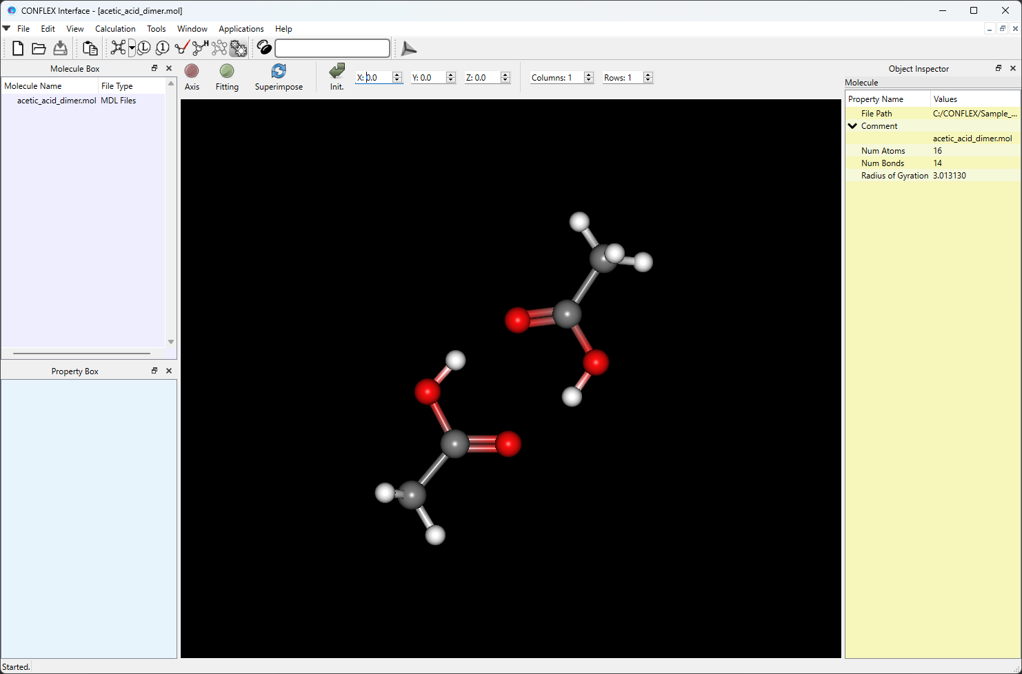 Interface Acetic Acid Dimer