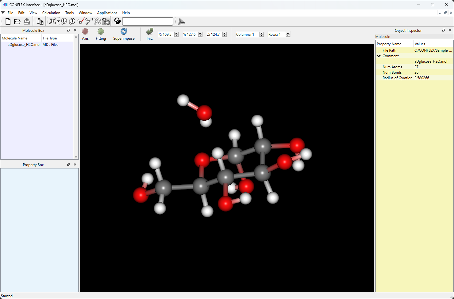 Interface Glucose Water