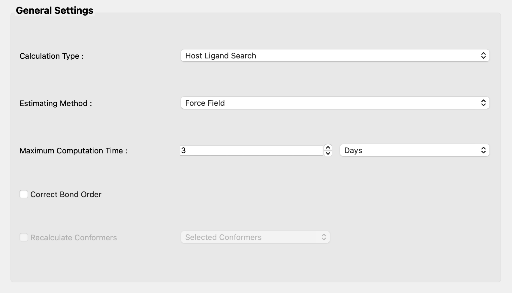 Interface Detail Settings General