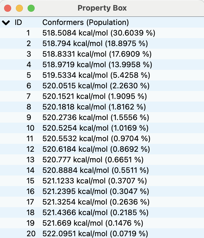 Property Box aCD phenol