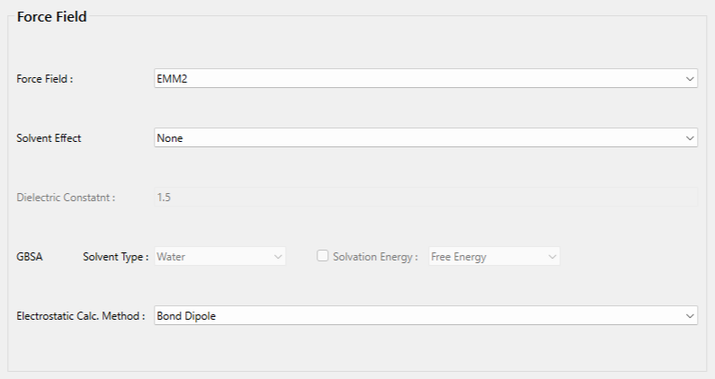 Force Field Dialog DMB